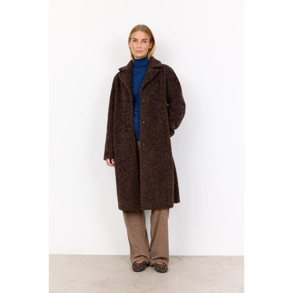 NWT SOYA CONCEPT MUKITE Chocolate Brown Teddy Jacket - Picture 6 of 10